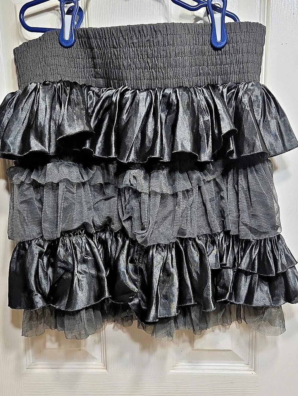 Ruffle Mini Skirt in Black